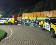 Polícia Militar apreende 2 toneladas de maconha em caminhão em Iguaraçu
